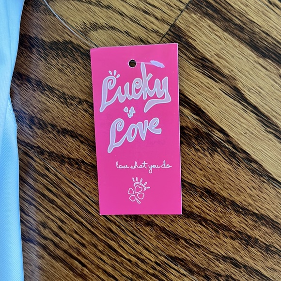 Lucky in Love Crossover Tennis Tee - Size Small (7/8) - New with Tag - Picture 8 of 11